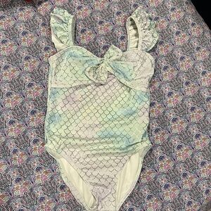 Janie & Jack Pastel Mermaid Scale Kids One Piece